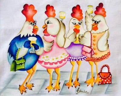 Карикатура курица - 56 фото