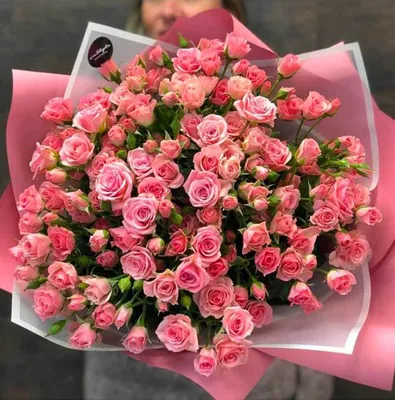 Розовые кустовые розы от 9 шт. за 5 090 руб. | Бесплатная доставка цветов  по Москве