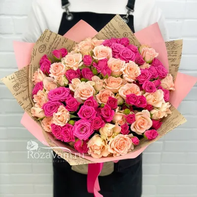 Кустовые пионовидные розы Джульетта - купить в Москве | Flowerna