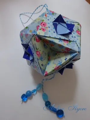 8-folds Kusudama 30 units Silver Rectangle #origami #kusudama  #modularorigami | Instagram