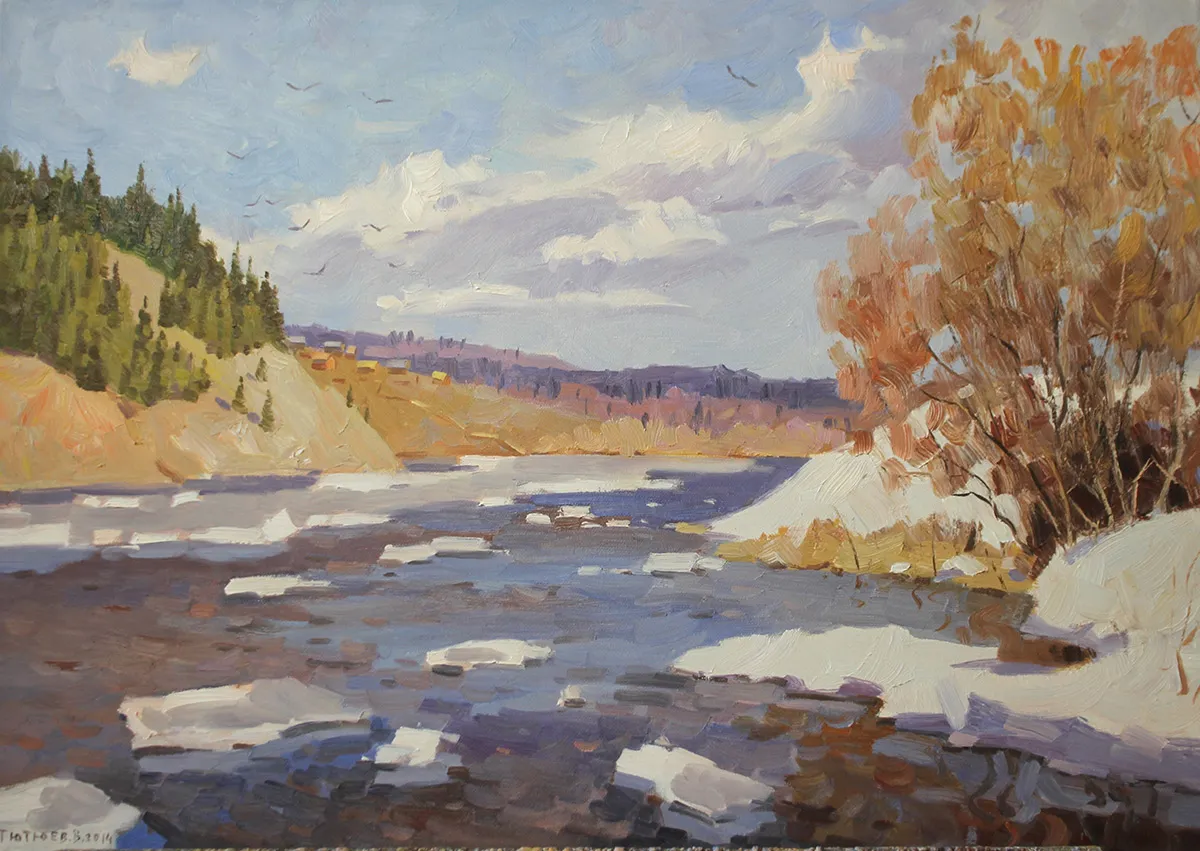 Картина ледоход на реке. Стожаров в. ф. «река Ертом. Ледоход». «Ледоход на Енисее» Каратанов.