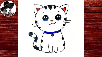 Милого котика для срисовки - картинки и фото koshka.top