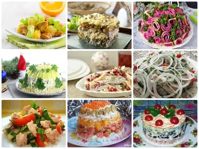 Рецепт: Салат \"8 марта\" | Легкий яркий салат в праздничном оформлении.