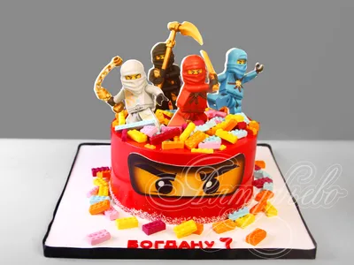 Торт Lego Ninjago 07112520 стоимостью 10 575 рублей - торты на заказ  ПРЕМИУМ-класса от КП «Алтуфьево»