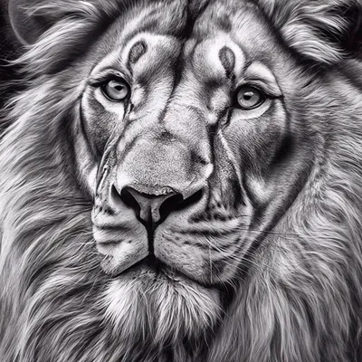 Лев, черно-белый стоковое изображение. изображение насчитывающей бело -  49581945