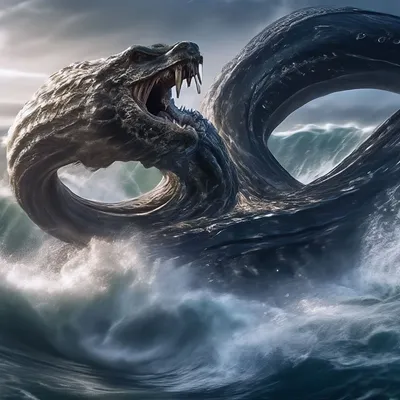 Левиафан,огромная змея властелин …» — создано в Шедевруме