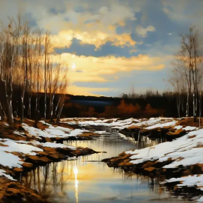 Март» картина Барышевского Олeга маслом на холсте — купить на ArtNow.ru