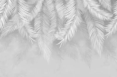 Паттерн. Черно-белые листья на белом фоне Stock Illustration | Adobe Stock