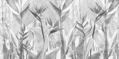 Черно-белые листья растений, ручная роспись цветочные мотивы, Акварельная  живопись, роспись png | PNGEgg