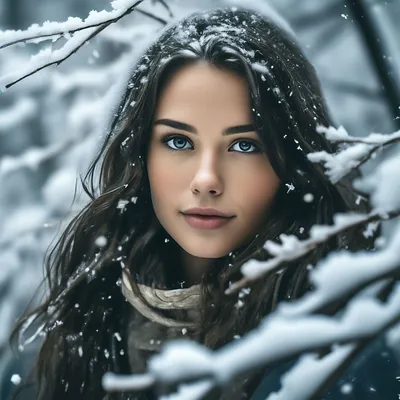 Портрет зимы молодой красивой женщины замораживания и на ее лицо с  шерстяным шарф на идет снег зимний день на открытом воздухе. Вз Стоковое  Фото - изображение насчитывающей взорвать, женщина: 207869552