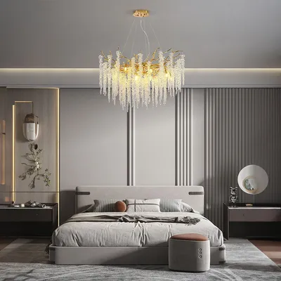 Люстра потолочная светодиодная для гостиной и спальни - купить по низкой  цене в интернет-магазине OZON (1143700083)
