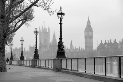 Купить фотообои Лондон «Черно-белый Лондон» | PINEGIN