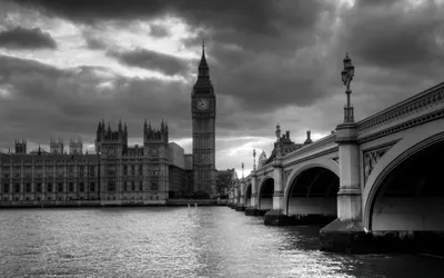 Картинка Черно-белый Лондон » Черно-белые » Картинки 24 - скачать картинки  бесплатно