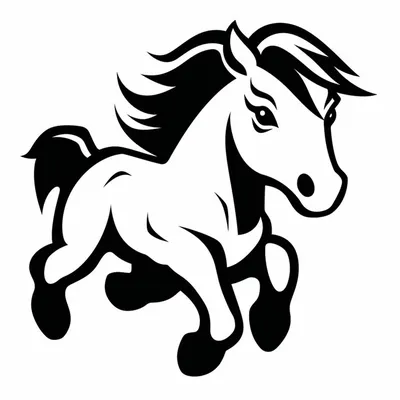 Постер с паспарту в раме черно-белый 40х60 см \"Белая лошадь 3\" - купить за  3990 руб в интернет-магазине DG-Home