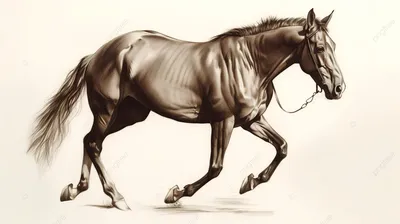 Большая лошадь 🐎🏇 рисунок рисует …» — создано в Шедевруме