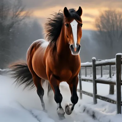 Лошадь зимой» — создано в Шедевруме