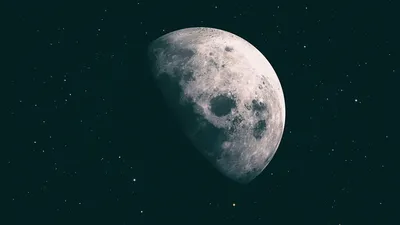 Обои Луна, космос, поверхность планеты Земля на рабочий стол