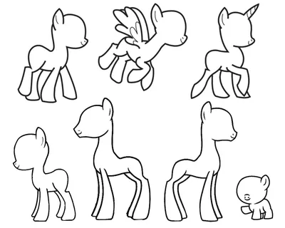 Красивые рисунки пони для срисовки - Рисование , Для девочек, для детей от  6 лет | HandCraftGuide