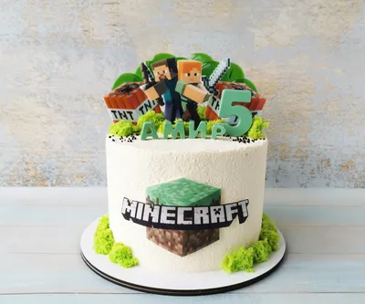 Купить Детский торт Minecraft №77 — 975 грн/кг*Без учета стоимости декора  Cupcake Studio 2022