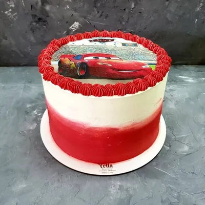 Торт с фотопечатью «Молния Маккуин» / Cake with photo print | Торт для  настоящего гонщика с изображением его фаворита под номером 95 Молнии  Маккуина! А кто ваш любимый герой? :) Закажите ваш