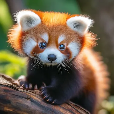 Миленькая маленькая красная панда, …» — создано в Шедевруме
