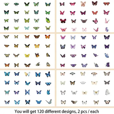 Купить Симпатичные красочные наклейки с бабочками - набор из 240 маленьких  наклеек с бабочками для скрапбукинга, прозрачные декоративные наклейки из  ПЭТ для журнальных канцелярских принадлежностей | Joom