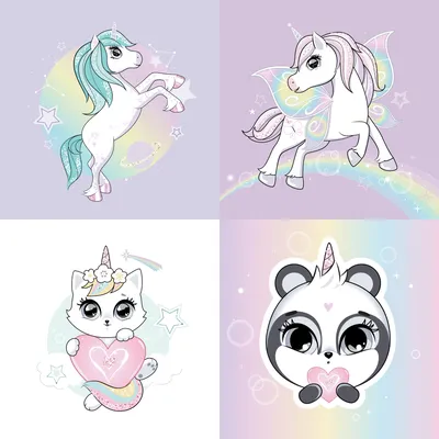 Unicorn. Единорог. PNG. in 2023 | Unicorns png, Cute animal clipart,  Unicorn pictures