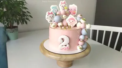Как собрать и украсить торт \"Малышарики\" ⁄ How to assemble and decorate a  cake \"Malyshariki\" - YouTube