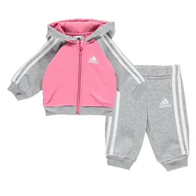 adidas 3 Stripe Fleece Tracksuit Babies | SportsDirect.com USA