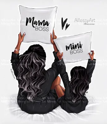 Instant Download Fashion Illustration, Mama Boss and Mini Boss, Mother and  Daughter Love, Momlife, Mom of Girl, Black Outfit Printable Art - Etsy
