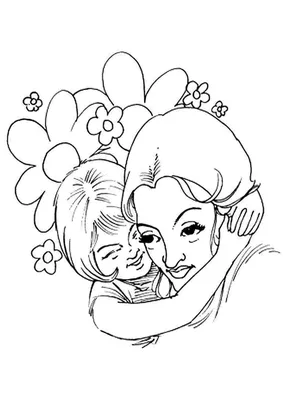Мама и дочка, золотая осень, арт, …» — создано в Шедевруме
