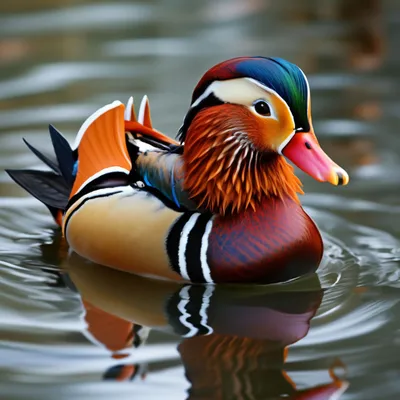 Утка -мандаринка ( Mandarin Duck). фотография Stock | Adobe Stock