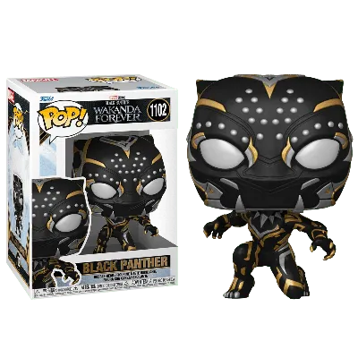 Фигурка Чёрная Пантера светящийся (Black Panther GitD (Эксклюзив)) — Funko  POP