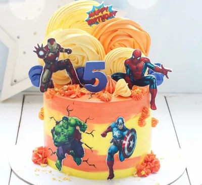 Голубой торт «Marvel»