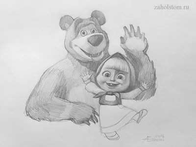 Рисуем Машу из мультфильма Маша и Медведь. Masha and the Bear. - YouTube