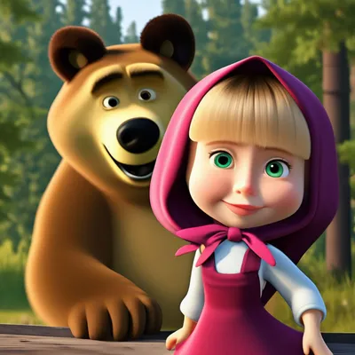 Маша и Медведь Картина по номерам \"Маша на полянке\", Маша и Медведь, 21x15  см — купить в интернет-магазине по низкой цене на Яндекс Маркете