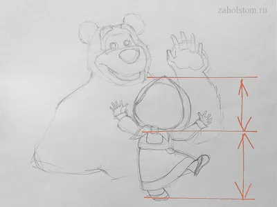 Каля Маля Всё о рисунках. Учимся рисовать: Как нарисовать медведя из  мультфильма \"Маша и медведь\"?