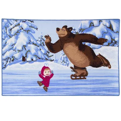 Ковёр «Маша и Медведь на льду» размер 1х1,5 м – купить в Алматы по цене  5450 тенге – интернет-магазин Леруа Мерлен Казахстан