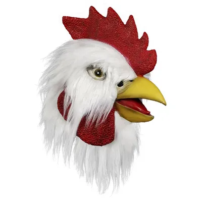 Белая латексная маска петуха для взрослых, сумасшедшая курица, петушок,  страшная забавная маска для Хэллоуина, маскарада, косплея, фотомаска |  AliExpress