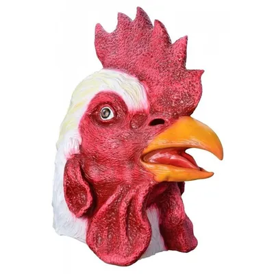 SU)Куриная маска Хэллоуин, новинка, костюм для вечеринки, латексная маска  на голову, петух Cosp – лучшие товары в онлайн-магазине Джум Гик