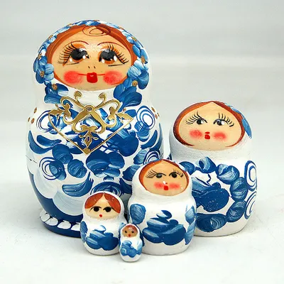 Designocracy Set of 2 Matreshka Doll with a Penguin Wooden Christmas  Ornaments 5.5\" | Michaels