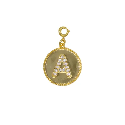 Купить Медальон с буквой A, позолота, арт. ABC03 в интернет-магазине Artig  Jewelry по выгодной цене