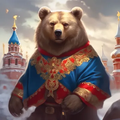 Картина для интерьера Бурый медведь национальный символ России, символ РФ  (5) 40х60 - купить по низкой цене в интернет-магазине OZON (892111772)