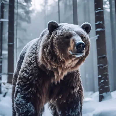 Медведь зимой (83 фото) - 83 фото