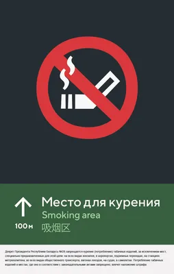 ЗНАК D03-1 Место для курения или потребления никотинсодержащей продукции  (надпись). Пластик, 200*100 мм купить