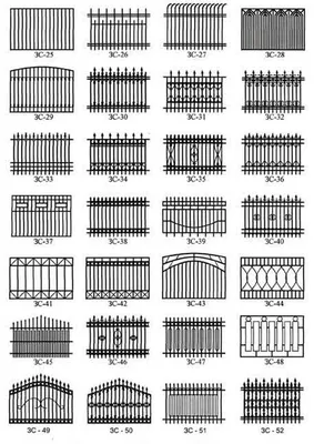 Фото металлических секционных заборов