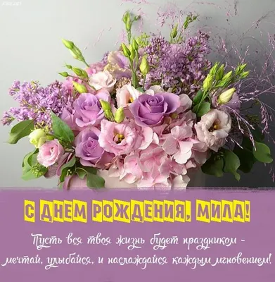 Картинка интересная открытка с днем рождения мила - поздравляйте бесплатно  на otkritochka.net
