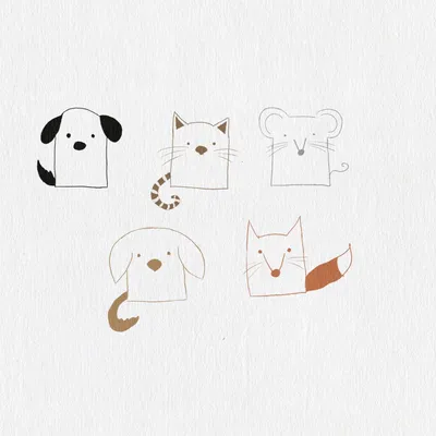 Иллюстрация миленькие животные | Illustrators.ru