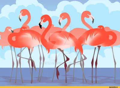 Милый фламинго, прорисовка, движение, …» — создано в Шедевруме