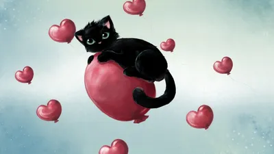 Cute kitten with hearts💗✨ в 2023 г | Милые котики, Котята, Очаровательные  котята